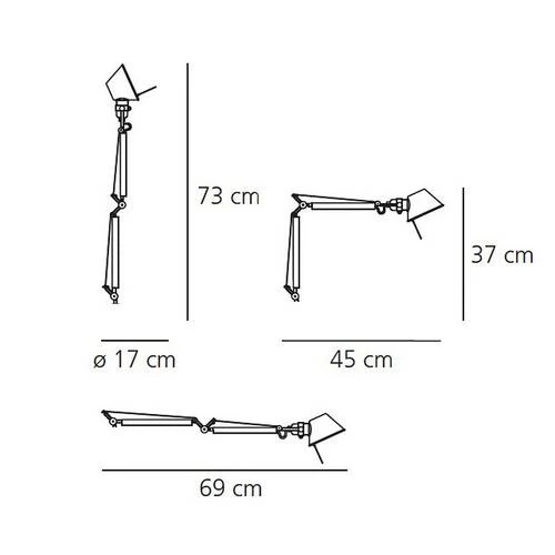 Структура Tolomeo Micro, Алюминий/ (Artemide, A010300) - Amppa.ru