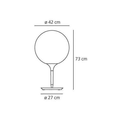 Настольная лампа декоративная Artemide 1048010A - Amppa.ru