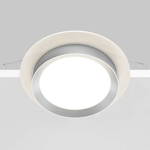 Встраиваемый светильник Downlight Hoop, 1xGX53 Белый с Серебром (Maytoni Technical, DL086-GX53-RD-WS) - Amppa.ru