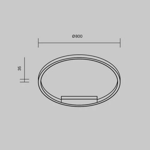 Потолочный светильник Modern Rim, LED 48W, Белый, Белый (Maytoni, MOD058CL-L50WK) - Amppa.ru