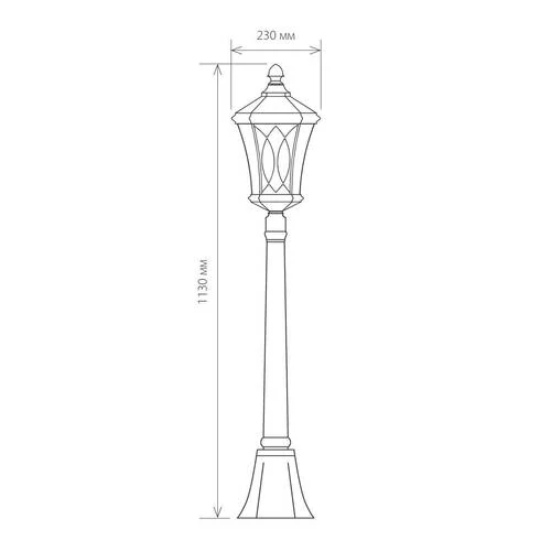 Virgo F черное золото уличный светильник на столбе IP44 GLXT-1450F (Elektrostandard, a031929) - Amppa.ru