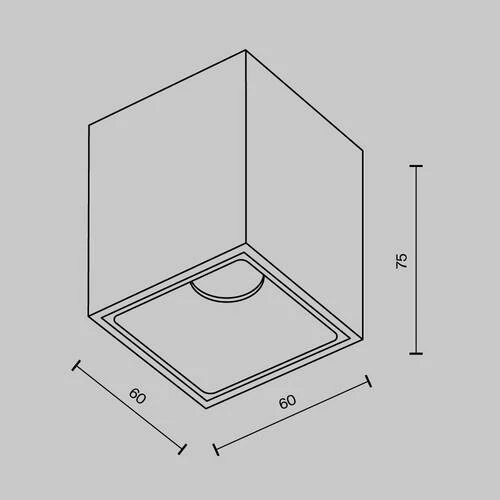 Потолочный светильник Ceiling Alfa LED 8W, 3000K, Черный (Maytoni Technical, C065CL-8W3K-SQ-B) - Amppa.ru