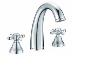 Смеситель для раковины на 3 отверстия Boheme TRADIZIONALE CHROMO 277-Ceramic - Amppa.ru