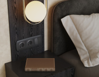 Комплект механизм 2-клавишного перекрестного выключателя 10A-250V OMEGA Графит Мягкое касание QUANT (OP9030, VM125) (Ambrella Volt, MO903030)